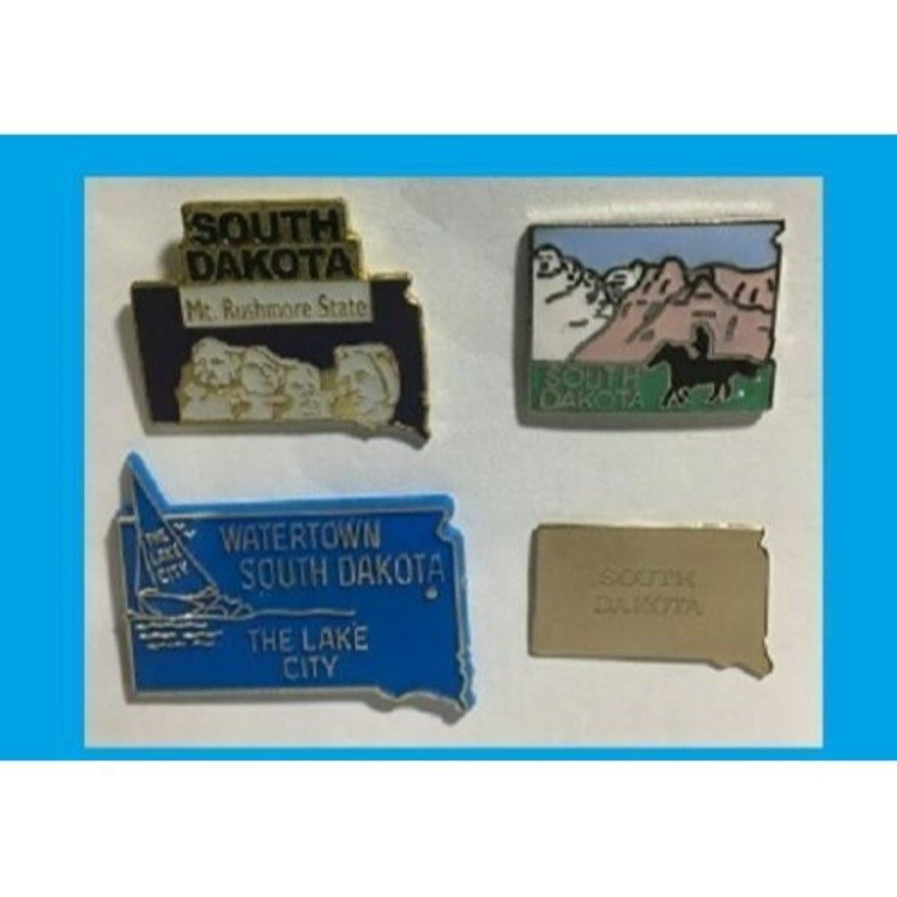 4 South Dakota Pins,Watertown,Brass State, Badlands & Mt Rushmore National Park - Picture 2 of 2